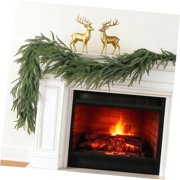 SKYSONIC 9 FT Christmas Norfolk Pine Garlands, Artificial Touch Winter Pine Garland, Realistic Greenery Garland for Holiday, Window, Mantle, Indoor