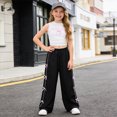 thumbnail image 2 of HCNTES Girls' Youth Summer Casual Outfit Set Print Top + Matching Pants Clothing Set Tween Girl School Clothing Set 4th of July Outfits for Girls, 2 of 9