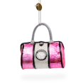 thumbnail image 1 of Adorno Navideño De Cristal Soplado Con Bolso Rosa, 1 of 4