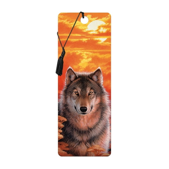 3D LiveLife Bookmark Gaze Wolf by Deluxebase – Lenticular 3D Art by Renowned Artist Joh Naito