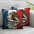 thumbnail image 3 of JEUXUS Pillow Covers  Mexican Flag Pillow Covers Square Decorative Farmhouse Cushion Cover for Living Room Sofa Couch Bed Pillowcases, 3 of 5