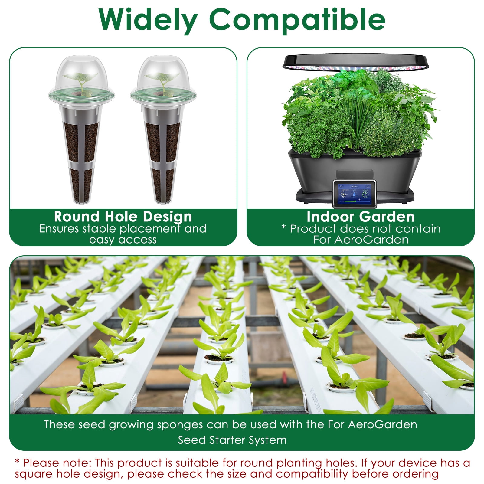 50Pcs Hydroponic Pods Kit with 50 Seedling Soil, 50 Labels, 1 Tweezer - Indoor&Outdoor for Herbs, Veggies&Flowers, Fits Aerogarden&Most Herb Gardens