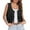 Black, variant on Women's Outfit Elegant Boho Fringe Vest for Women Open-Front Sleeveless Western Jacket with Vibe(Khaki,S)