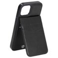 thumbnail image 1 of Black PU Leather Wallet Phone Case with Magnetic Buckle for iPhone 13 - 6.1in, 1 of 5