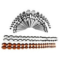 thumbnail image 2 of lionlar 72Pcs Ear Plug Set Metal Ear Tapers Kit Stretching Expander Stretchers Gauge 4, 2 of 6