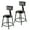 Black 18", variant on Hampden Furnishings Otto Collection 30" Vinyl Padded Stool With Backrest, Black, Pack of 2