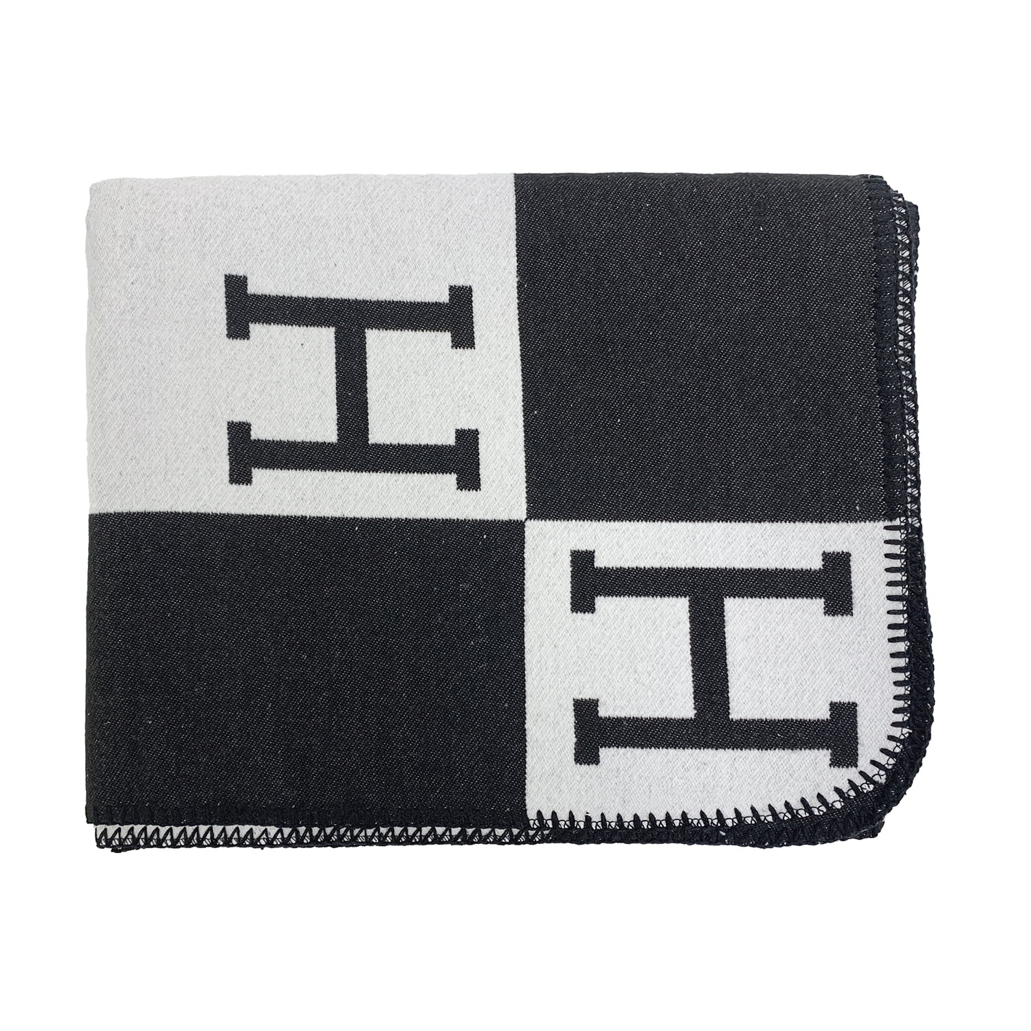 H Throw Blanket Warm Shawl Thick Knitted Cashmere Blankets Yoga Sofa