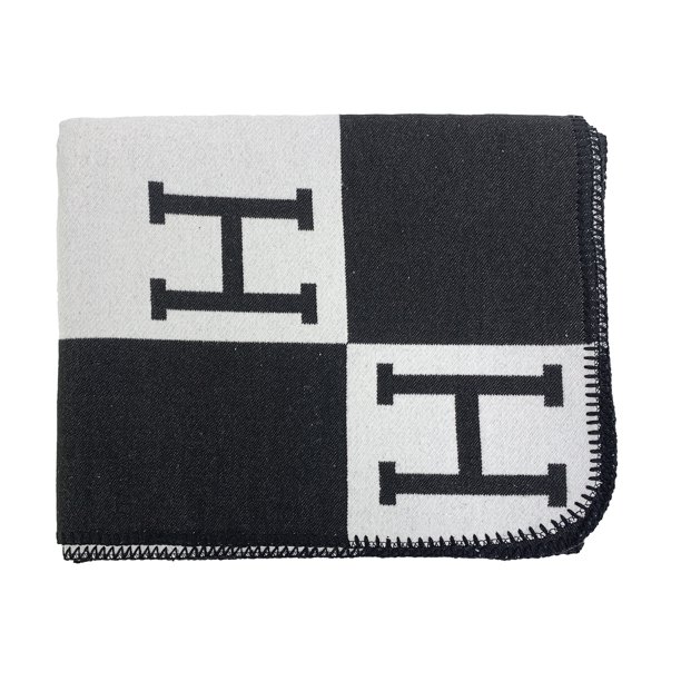 H Throw Blanket Warm Shawl Thick Knitted Cashmere Blankets Yoga Sofa