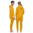 thumbnail image 2 of Notus Unisex Adult Onesie One Piece Pajama Romper Hooded Zip Sleepwear Jumpsuit for Men and Women Yellow S, 2 of 6