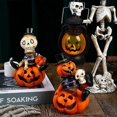 thumbnail image 3 of Resin Hollow Pumpkins with LED Lights Halloween Party Garden Decoration, 3 of 5