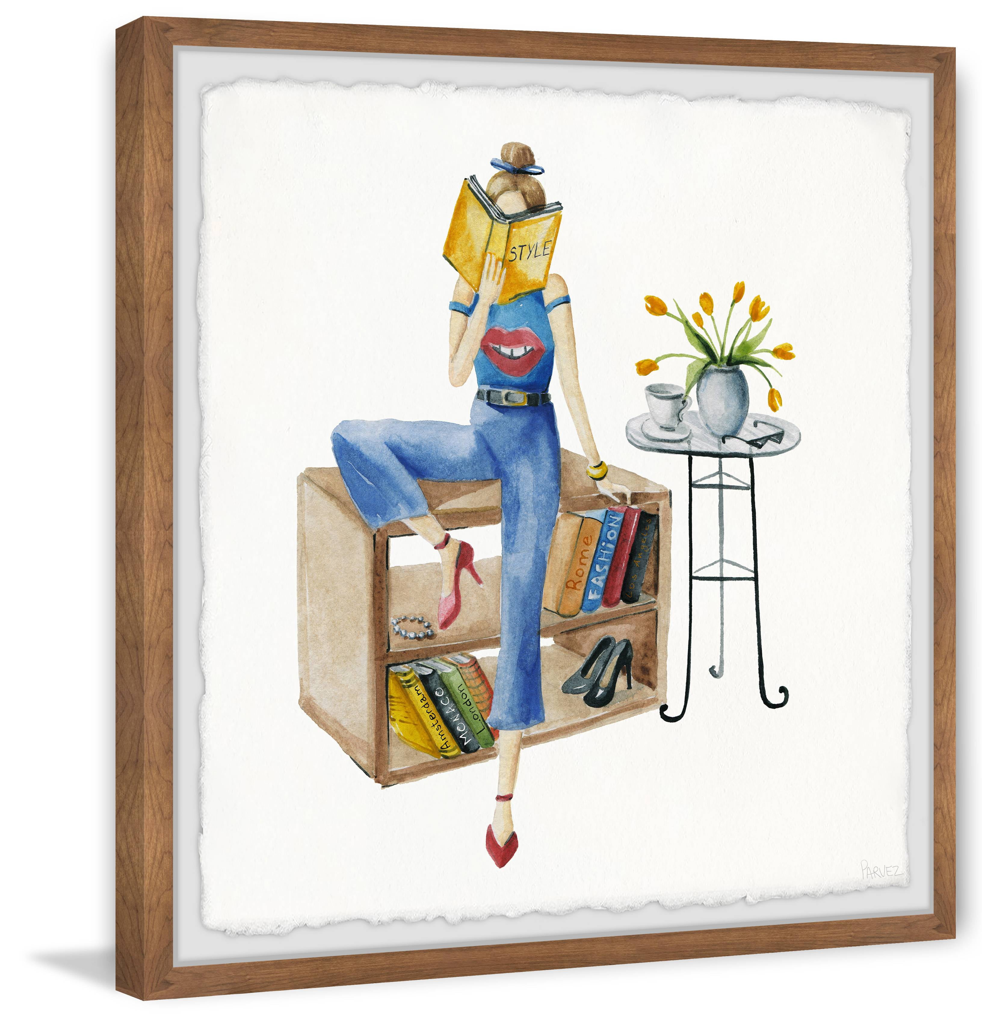 Parvez Taj Reading Lippies Framed Wall Art