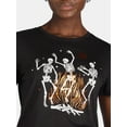 thumbnail image 5 of Way to Celebrate Women's Halloween Skeleton Dance Off Tee, Sizes S-3XL, 5 of 5