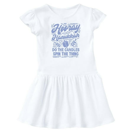 

Inktastic Funny Hanukkah Candles Dreidel Gift Baby Girl Dress