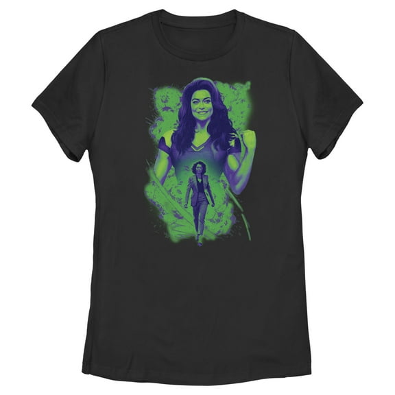 Women's She-Hulk: Attorney at Law Explosion of Willpower Graphic Tee Black Medium