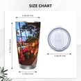 thumbnail image 4 of Fuzoiu Tropical Beach Candlelight Print 20oz Tumbler, Stainless Steel Vacuum Insulated Car Cup, Insulated Coffee Mug,Travel Mug with Lid,Thermal Cup for Outdoor-Straw Two-piece Set, 4 of 8