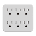 thumbnail image 2 of Hyper Tough 6-Outlet Wall Tap White, 2 of 2