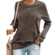 thumbnail image 4 of Women Casual Blouse, Round Collar Tops Skin Friendly For Female For Office For Club ANGGREK No, 4 of 6