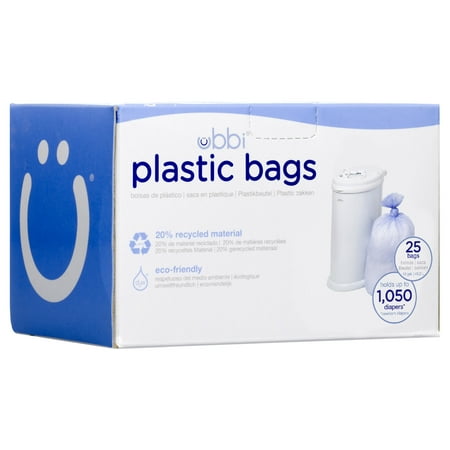 Ubbi Plastic Bags, Purple, 25 Count