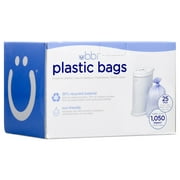 Ubbi Diaper Pail Plastic Bags, Purple, 25 Count, 13 Gallon