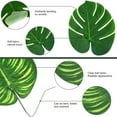 thumbnail image 4 of 88 Pieces Palm Jungle Leaves 8 Kinds Faux Tropical Monstera Leaves with Stems for Hawaiian Luau Beach Theme, 4 of 6