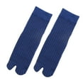 thumbnail image 2 of TISHITA Elastic Cotton Tabi Socks 2 Toe Socks Flip-Flops Socks Unisex Blue, 2 of 8