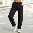 thumbnail image 5 of Barrel Sweatpants for Womens Loose Wide Leg High Waisted Sweat Pants Casual Lounge Sport Pants with Pockets Black L, 5 of 9