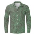 thumbnail image 2 of Gubotare Long Sleeve Shirts for Men Men's Button Down Shirts Casual Long Sleeve Loose Winter Dress Shirts (Green,XXL), 2 of 4