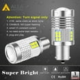 thumbnail image 2 of Alla Lighting Brightest CANBUS BA15S 1156 LED Bulbs 3000Lm High Power 3030 30-SMD 12V LED 1156 Bulb 21W 7506 1141 1156A LED Turn Signal Light, 6000K Xenon White (Set of 2), 2 of 8