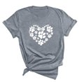 thumbnail image 3 of Puntoco Camiseta informal de manga corta con cuello redondo y estampado a la moda para mujer, 3 of 3