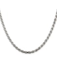 thumbnail image 2 of 925 Sterling Silver Rope Chain Styles Necklace 4.25 mm Diamond-cut 26 inch, 2 of 4
