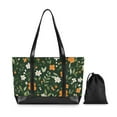 thumbnail image 7 of FORMRS Canvas Laptop Tote Bag for Women with 15.6" Computer Compartments Shoulder Handbag, Orange Flowers, 7 of 7