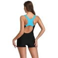 thumbnail image 5 of Womens Boyleg One Piece Swimsuits Bathing Suit with Shorts Competition Racerback Athletic Swimwear Teens Girl, 5 of 6
