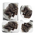 thumbnail image 2 of 4Pcs Elephant in the toilet Shower Curtain Sets with 12 Hooks Bathroom Shower Curtain Toilet Mat Lid Rug,Bathroom Sets with Shower Curtain and Rugs and Accessories, 2 of 7