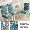 thumbnail image 5 of Decorative Bohemian Paisley Dining Chair Covers 4 Pack Vintage Floral Ethnic Retro Colorful Pattern Washable Polyester Stretch Slipcovers Removable Protector for Elegant Home, 5 of 7