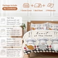 thumbnail image 6 of The Chef Bedding Duvet Cover Set King Size 4 Pieces Gnome Kitchen Linen Black Buffalo Plaid Bedding Set with Zipper Closure, 1 Comforter Cover 92x106 Inches 1 Flat Sheet & 2 Pillow Cases, 6 of 7