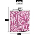 thumbnail image 3 of 6oz Blue and Black Zebra Pattern Hip Flask, 3 of 3