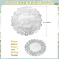 thumbnail image 2 of Uxcell 50 Pcs Servilletas de Papel de 8.5 Pulgadas Redondas de Encaje Decorativas, Papeles Desechables para Comidas y Fiestas, Plateadas, 2 of 6