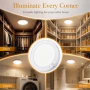 Rechargeable LED Ceiling Light with Motion Sensor, 3 Light Modes, 10‑Level Brightness Adjustment, Remote Control, Dimmable & Timer Function, for Living Room, Bathroom, Pantry