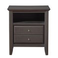 thumbnail image 1 of Modus City II Solid Wood 2 Drawer Nightstand in Basalt Gray, 1 of 4