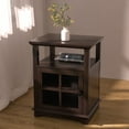 thumbnail image 5 of FAGAGA Wood Nightstands with Charging Station, End Table with Storage Shelf for Living Room, Vintage Bedside Table for Bedroom, Dorm | Brown, 5 of 10
