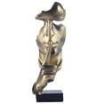thumbnail image 2 of Aboxoo Estatua Del Pensador El Silencio Es Oro Estatuilla De Arte Abstracto Esculturas De Resina Para El Hogar Moderno Objetos Decorativos Decoración De Mesa Para Sala De Estar Decoración Del Hogar Of, 2 of 5