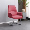 thumbnail image 4 of Leather Makeup Computer Office Chair Waiting Vanity Bedroom Floor Chair Beauty Barber Leisure Silla De Oficina Office Supplies My Lux Decor Round, 4 of 21