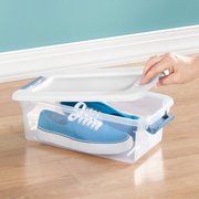 Sterilite Plastic 6 Quart Storage Box Container with Latching Lid, 48 Pack