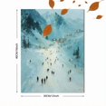 thumbnail image 3 of Winter Ski Mountain Canvas Wall Art, Abstract Forest Sports Print, Modern Textured Home Wall Decor, 3 of 8