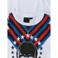 thumbnail image 3 of Hat and Beyond Men's Image Print Union Jack Skull England Flag Rhinestone T Shirt, 3 of 6
