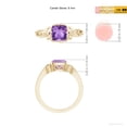 thumbnail image 4 of ANGARA Natural 0.8 Ct. Amethyst Solitaire Ring in 14K Yellow Gold for Women (Ring Size: 6.5), 4 of 9