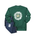 thumbnail image 3 of Xuanfei Women Daisy Print Round Neck Long Sleeve Sweatshirt Top With Pockets, 3 of 7