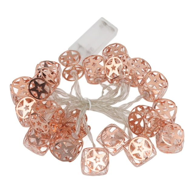 Cadena de luces LED a pilas con forma de cubo para dormitorios, dormitorios y celebraciones