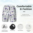 thumbnail image 5 of Gaeub Lavender Bicycle Mens Swim Trunks Stretch Beach Shorts Quick Dry for Men Swim Shorts Swimwear with Pockets- XX-Large, 5 of 9