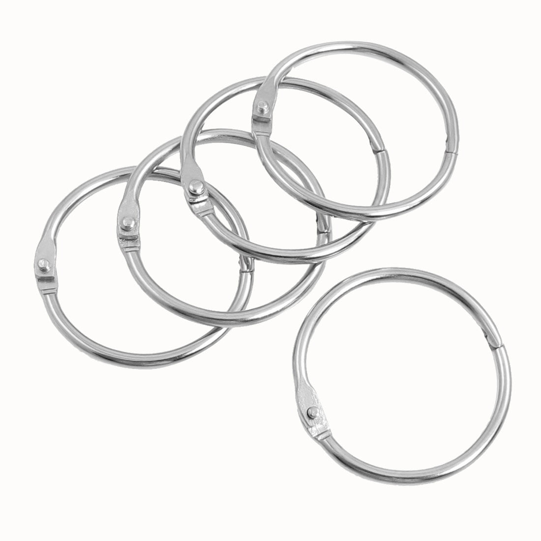 Unique Bargains 5 Pcs School Office Paper Document Binding Loose Leaf Rings Hook 38mm Dia